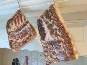 Cured and air dried pork
